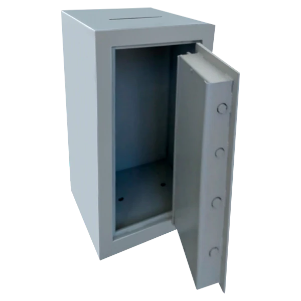 Cofre Boca de Lobo TCL 100 BL, aberto, mostrando o interior