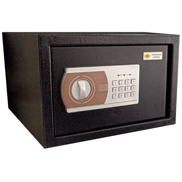 Cofre Digital TCL 380 EDE Black, fechado, vista frontal