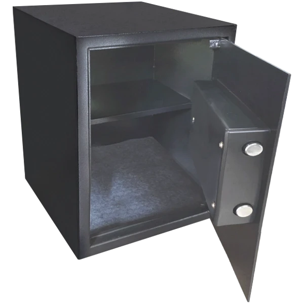 Cofre Digital TK 45 ELG, aberto, mostrando o interior